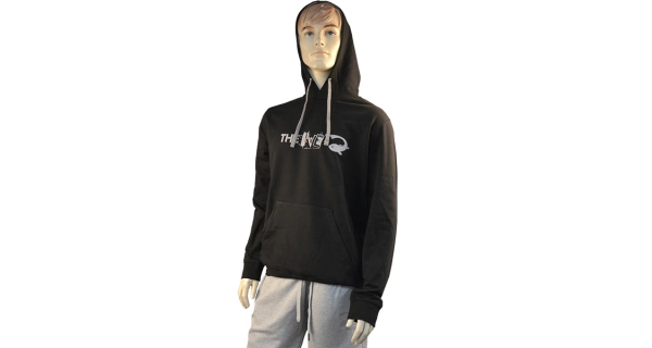 THE ONE - Mikina s kapucňou Black Fine Grey veľ. XL