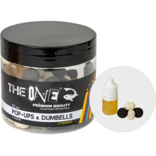 THE ONE - Plávajúce boilie Pop-up Dumbell Liquid Black Chobotnica Slivka 50 g 3 ml