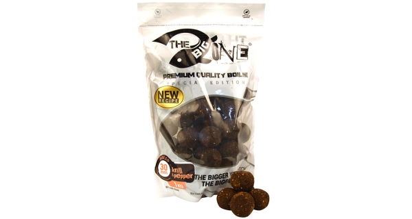 THE ONE - Varené boilies The Big One Krill Pepper 30 mm 1 kg