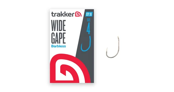 TRAKKER - Háčik Wide Gape Hooks Barbless veľ. 4 10 ks