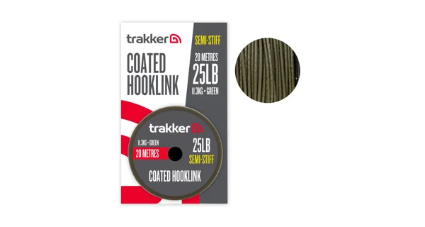 TRAKKER - Nadväzcová šnúra Semi Stiff Coated Hooklink Green 11,3 kg 20 m