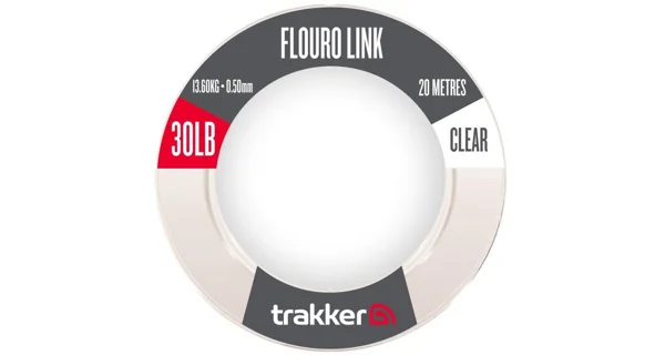 TRAKKER - Náväzcový vlasec Fluoro Link 13,6 kg 0,50 mm 20 m