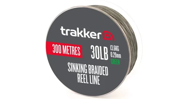 TRAKKER - Pletená šnúra Sinking Braid Reel Line 13,6 kg 0,29 mm 300 m