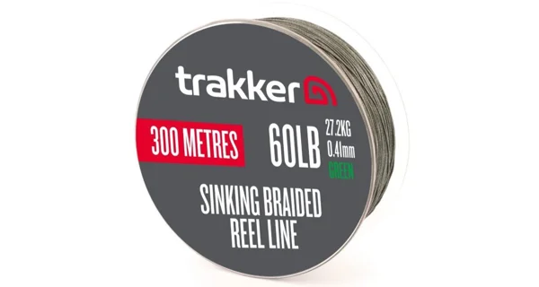 TRAKKER - Pletená šnúra Sinking Braid Reel Line 27,2 kg 0,41 mm 300 m