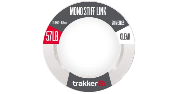 TRAKKER PRODUCTS - Naväzcový vlasec Mono Stiff Link 25,85 kg 0,7 mm 20 m Clear