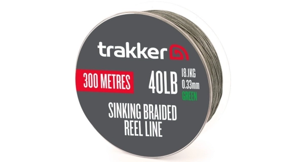 TRAKKER PRODUCTS - Pletená šnúra Sinking Braid Reel Line 18,1 kg 0,33 mm 300 m