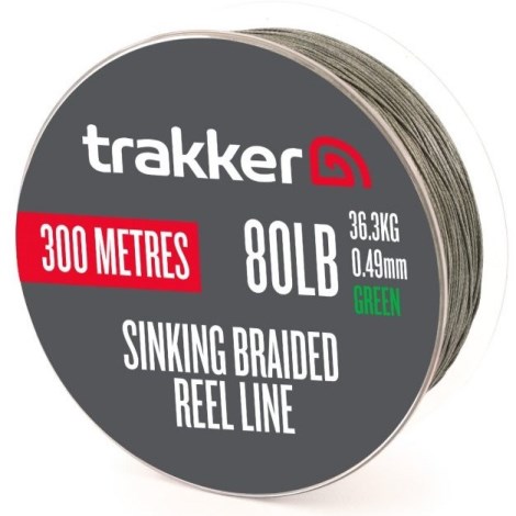 TRAKKER PRODUCTS - Pletená šnúra Sinking Braid Reel Line 36,3 kg 0,49 mm 300 m