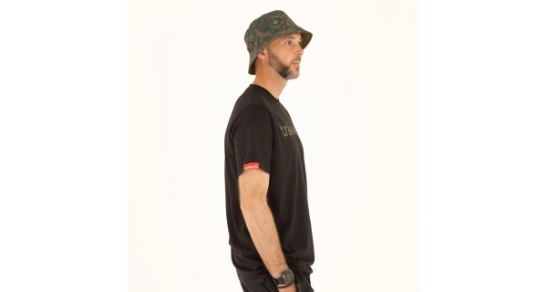 TRAKKER PRODUCTS - Tričko CR Logo T-shirt Black Camo veľ. S