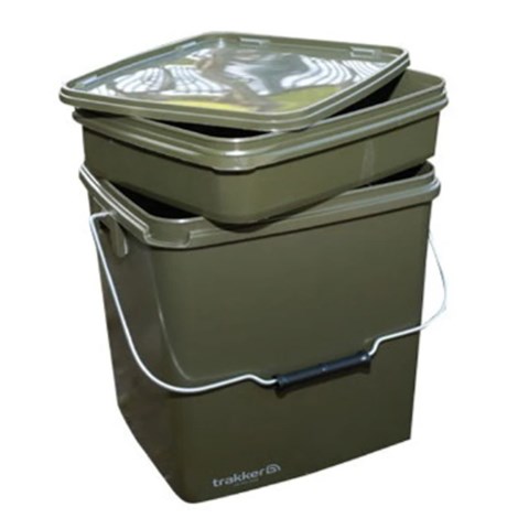 TRAKKER PRODUCTS - Vedierko Olive Square Container 13 l