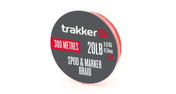TRAKKER - Šnúra Spod & Marker Braid 9,07 kg 0,24 mm 300 m Red Červená