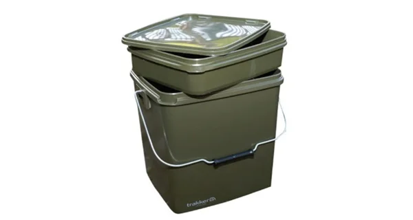 TRAKKER - Vedierko Olive Square Container 13 l