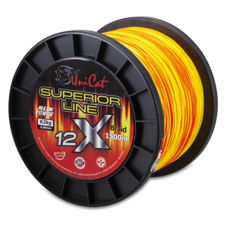 UNI CAT - Šnúra 12 X Superior Line 0,60 mm 62 kg 1500 m