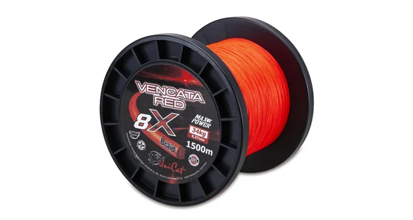 UNI CAT - Šnúra 8X Vencata Red 0,37 mm 34 kg 1500 m