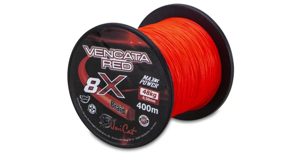 UNI CAT - Šnúra 8X Vencata Red 0,50 mm 48 kg 400 m