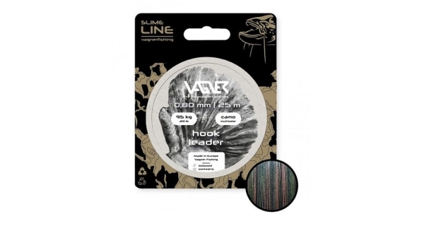 VAGNER - Náväzcová šnúra Hook Leader Camo Multicolor 0,80 mm 25 m