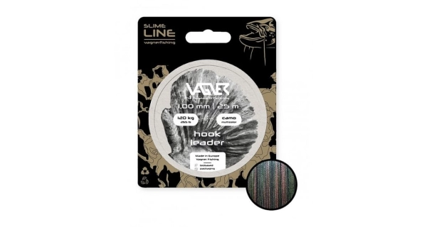 VAGNER - Náväzcová šnúra Hook Leader Camo Multicolor 1,00 mm 25 m