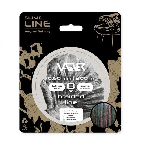 VAGNER - Šnúra Braided Line Camo Multicolor 0,60 mm 300 m