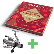 WESTIN - Adventný kalendár Premium Predator Advent Calendar 2025 + Navijak SPRO C-Tec Necton CR Reel Silver 4000