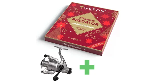 WESTIN - Adventný kalendár Premium Predator Advent Calendar 2025 + Navijak SPRO C-Tec Necton CR Reel Silver 4000