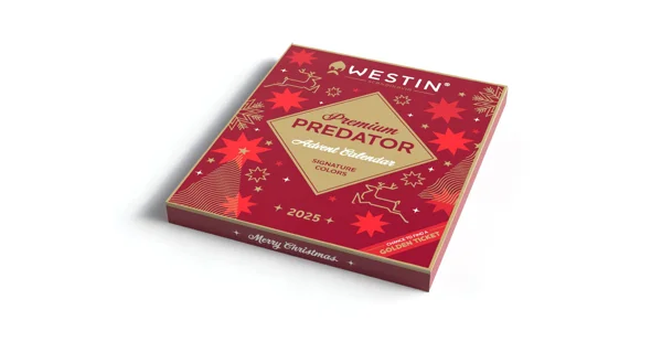 WESTIN - Adventný kalendár Premium Predator Advent Calendar 2025 + Navijak SPRO C-Tec Necton CR Reel Silver 4000