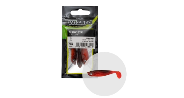 WIZARD - Gumová nástraha Blink Eye červená 5,5 cm 3 ks