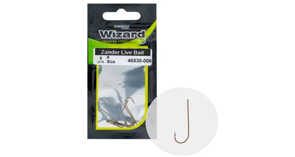 WIZARD - Háčik Zander Live Bait Light veľ. 4 8 ks