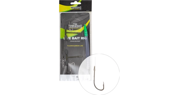 WIZARD - Montáž Live Bait Rig Medium 40 g 0,30 mm 13 kg veľ. 1