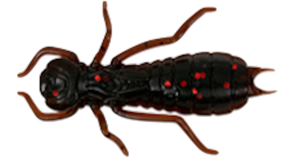WIZARD - Nástraha Larva Čierna 3,5 cm 6 ks