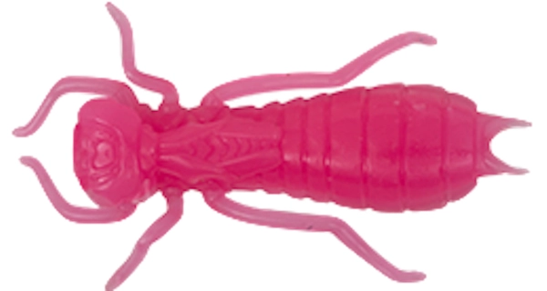 WIZARD - Nástraha Larva Ružová 3,5 cm 6 ks