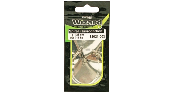 WIZARD - Náväzec Spiral Fluorocarbon Leader 25 cm 11 kg 2 ks