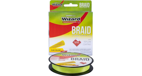 WIZARD - Pletená šnúra Braid Žltá 0,10 mm 135 m 9,13 kg