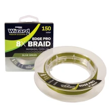 WIZARD - Pletená šnúra Edge Pro 8X Braid Olive Green 0,23 mm 22,15 kg 150 m