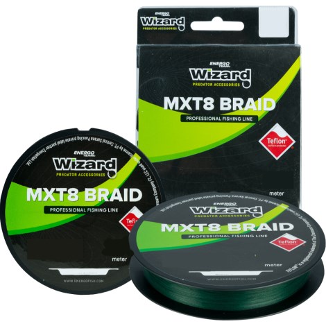 WIZARD - Pletená šnúra NMXT8 Braid Tmavozelená 0,06 mm 150 m