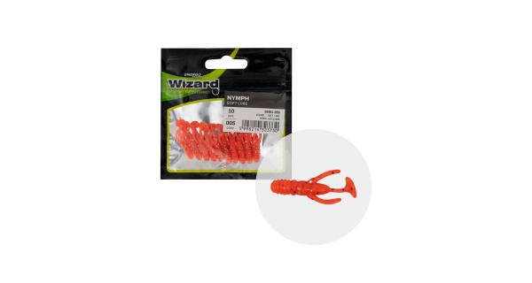 WIZARD - Umelá nástraha Nymph Červená 3 cm 10 ks
