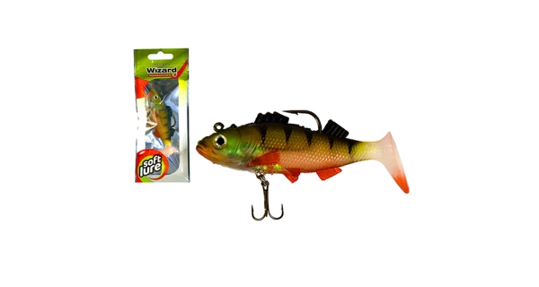 WIZARD - Umelá nástraha Swimbait Big Perch Green Holo 7,6 cm