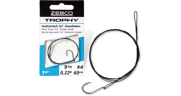 ZEBCO - Oceľové lanko Trophy Steel Trace 7x7 Expert L 50 cm 9 kg 1 ks
