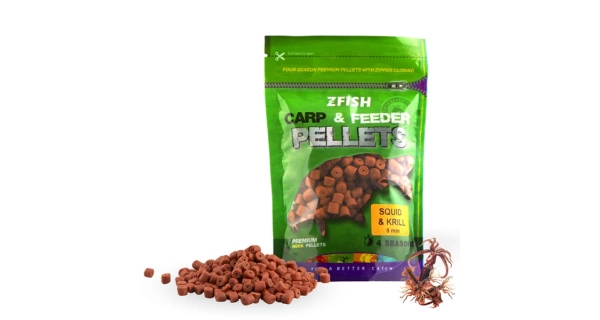 ZFISH - Chytacie pelety Carp & Feeder Squid Krill 8 mm 200 g