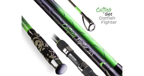 ZFISH - Combo Prút Catfish Fighter 2,85 m 100-300 g + Navijak Zeus ZX 8000