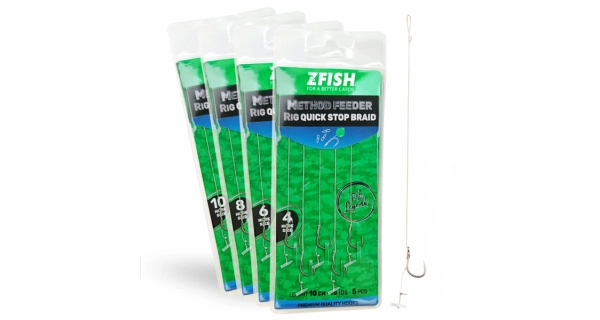 ZFISH - Náväzec Method Feeder Rig Quick Stop Braid veľ. 10 5 ks