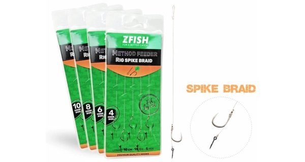 ZFISH - Náväzec Method Feeder Rig Spike Braid veľ. 8 5 ks
