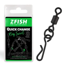 ZFISH - Obratlík Quick Change Ring Swivel Matt veľ. 8 10 ks