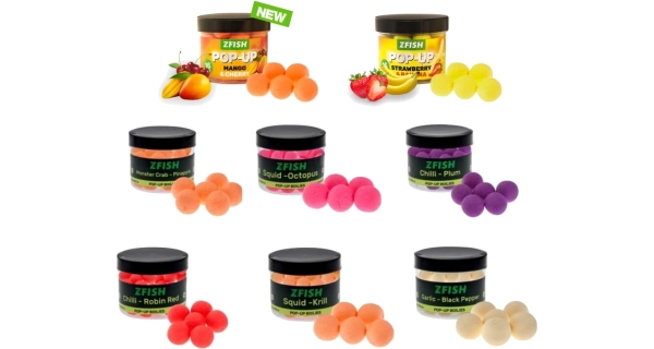 ZFISH - Plávajúce boilies Pop-Up Cesnak Čierne korenie 16 mm 60 g