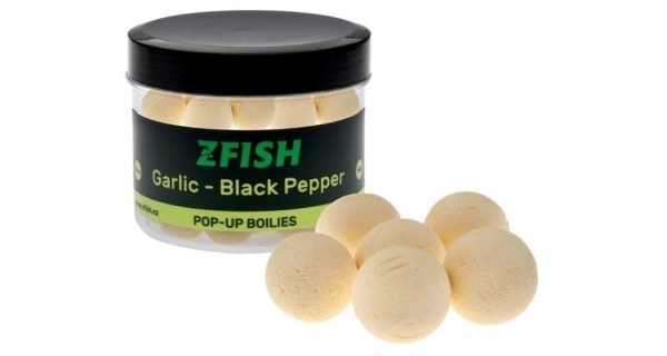 ZFISH - Plávajúce boilies Pop-Up Cesnak Čierne korenie 16 mm 60 g