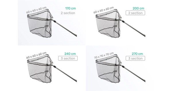 ZFISH - Podberák Landing Net ZFX Rubber Mesh 2,7 m