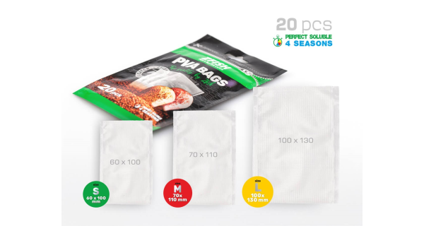 ZFISH - PVA vrecká PVA Bags 100 x 130 mm veľ. L 20 ks
