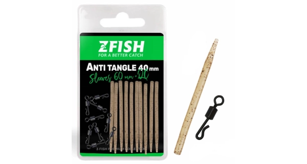 ZFISH - Sada prevlekov Anti Tangle Sleeves + Obratlík QC veľ. 8 60 mm 10 ks