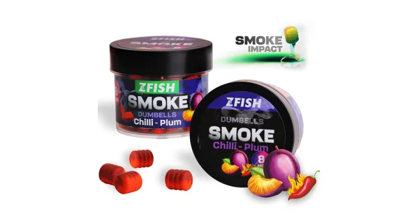 ZFISH - Smoke Pop-up Dumbells 8 mm 20 g Chilli Plum