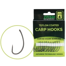 ZFISH - Teflónové háčiky Curved Shank Barbless veľ. 4 10 ks