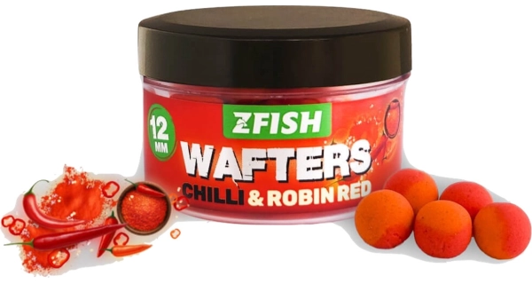 ZFISH - Vyvážené boilies Balanced Wafters Chilli Robin Red 12 mm 20 g