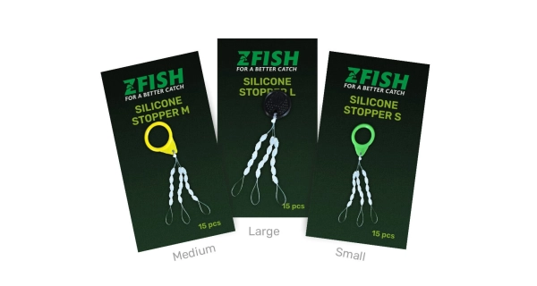 ZFISH - Zarážky Silicon Stopper 15 ks veľ. M